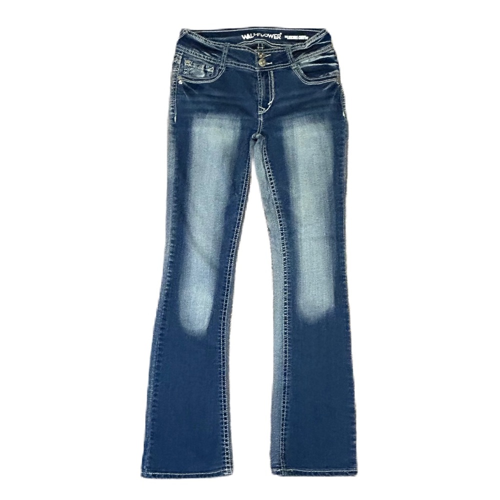WALLFLOWER The Lucious Curvy Fit Instastretch Bootcut Jeans Size 7 Long